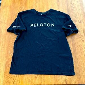Peloton Century 100 Rides Club Crewneck T-shirt tee black short sleeve large